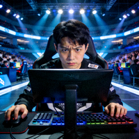 电竞选手Faker李相赫比赛专注神情